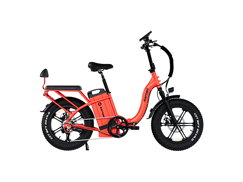 RATTAN LF Ultra Kompakt-/Faltrad (Laufradgröße: 20 Zoll, Unisex-Rad, Rot)