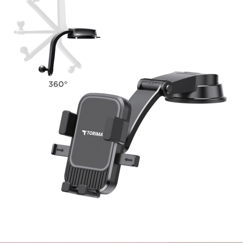 TORIMA JX053 360 Derece Dönebilen Vantuzlu Araç İçi Telefon Tutucu