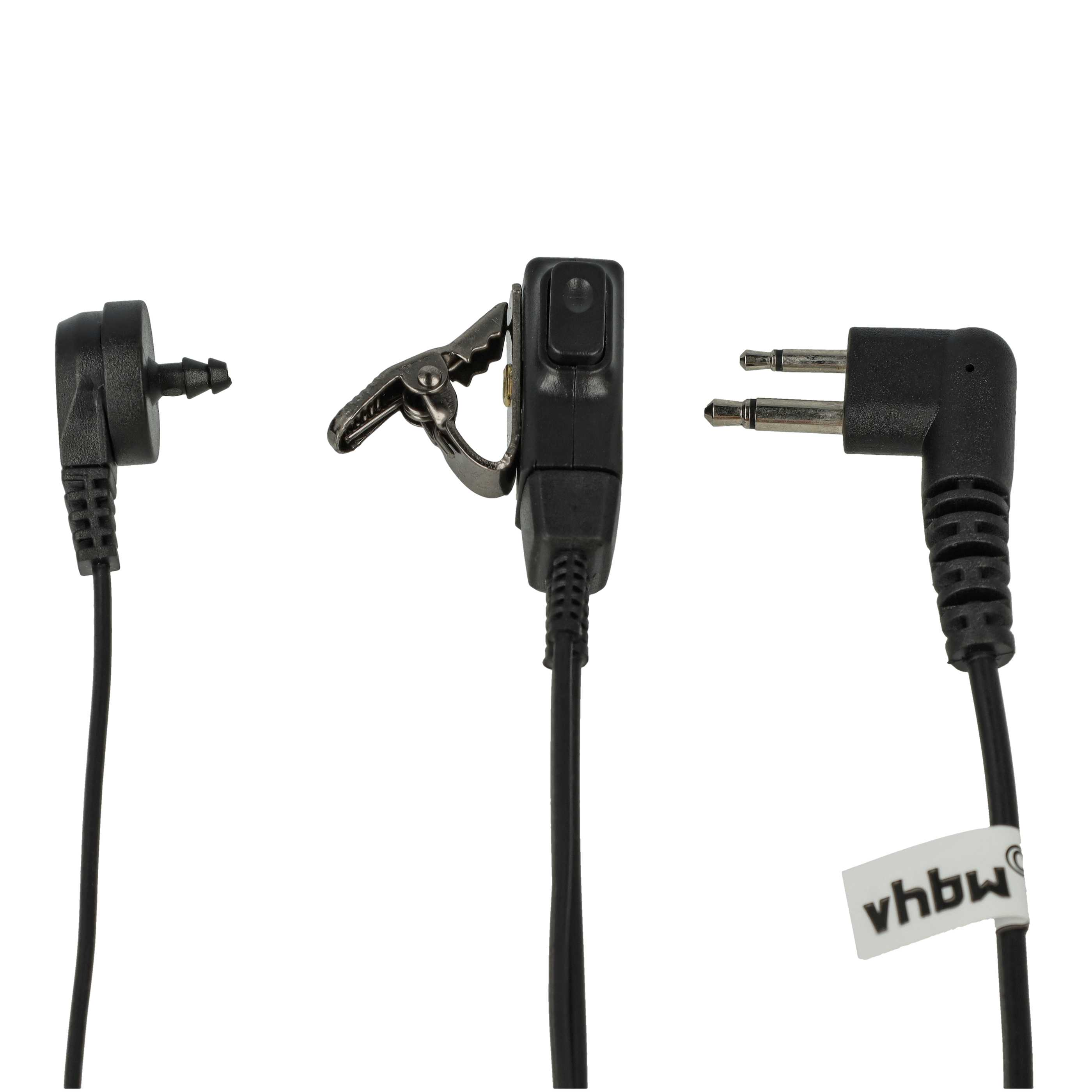 Drei schwarze Kabelstecker mit unterschiedlichen Anschlüssen auf weißem Hintergrund.