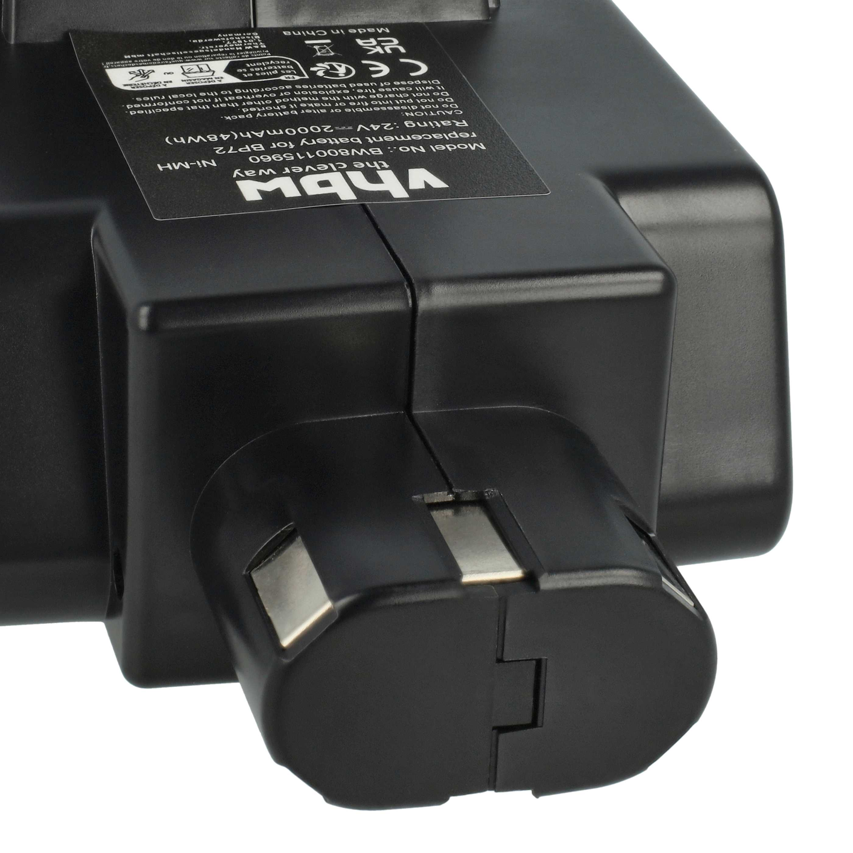 Schwarzer Lithium-Ionen-Akku mit Aufdruck. Modell BW800115960.