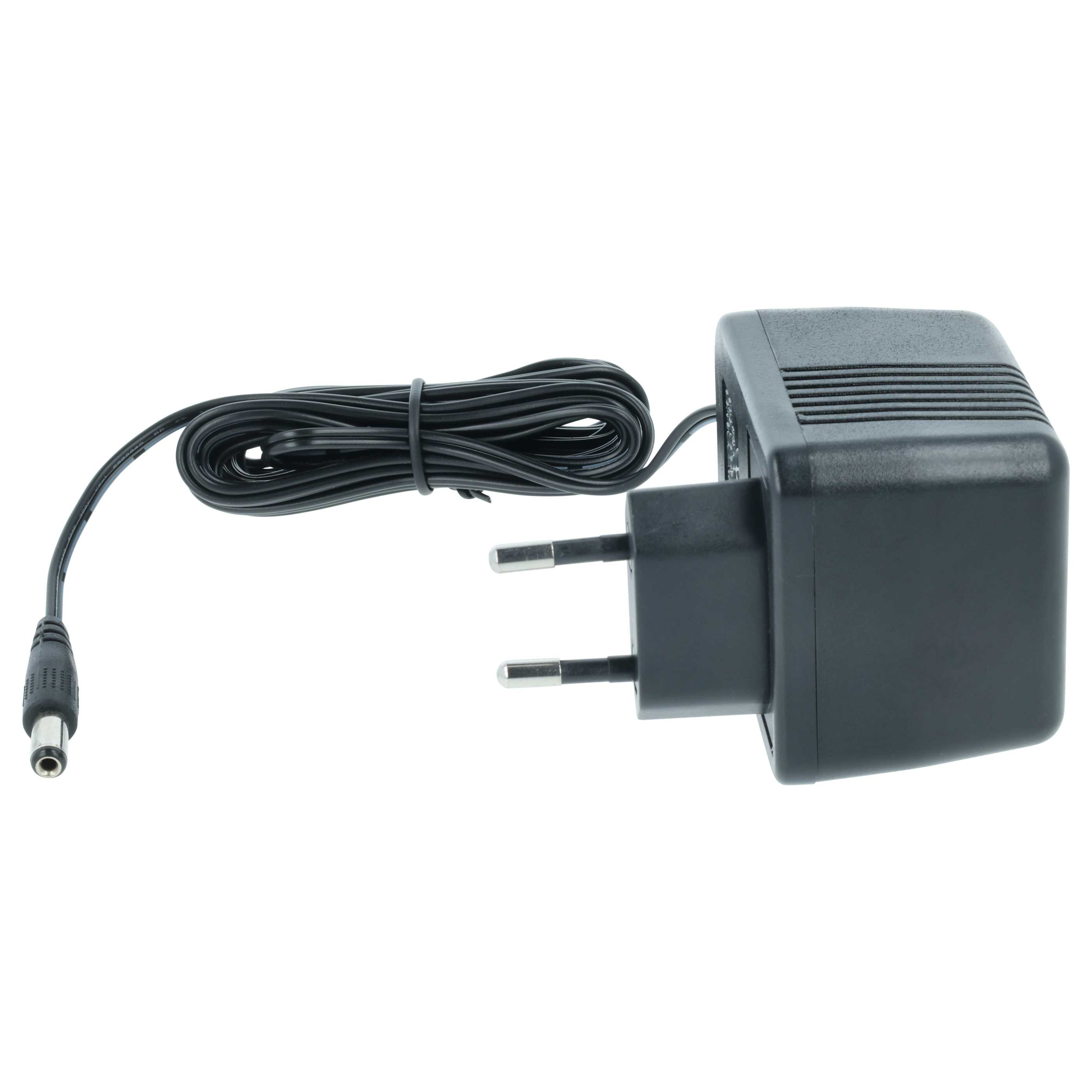 Schwarzes Netzteil mit Kabel und Eurostecker.
