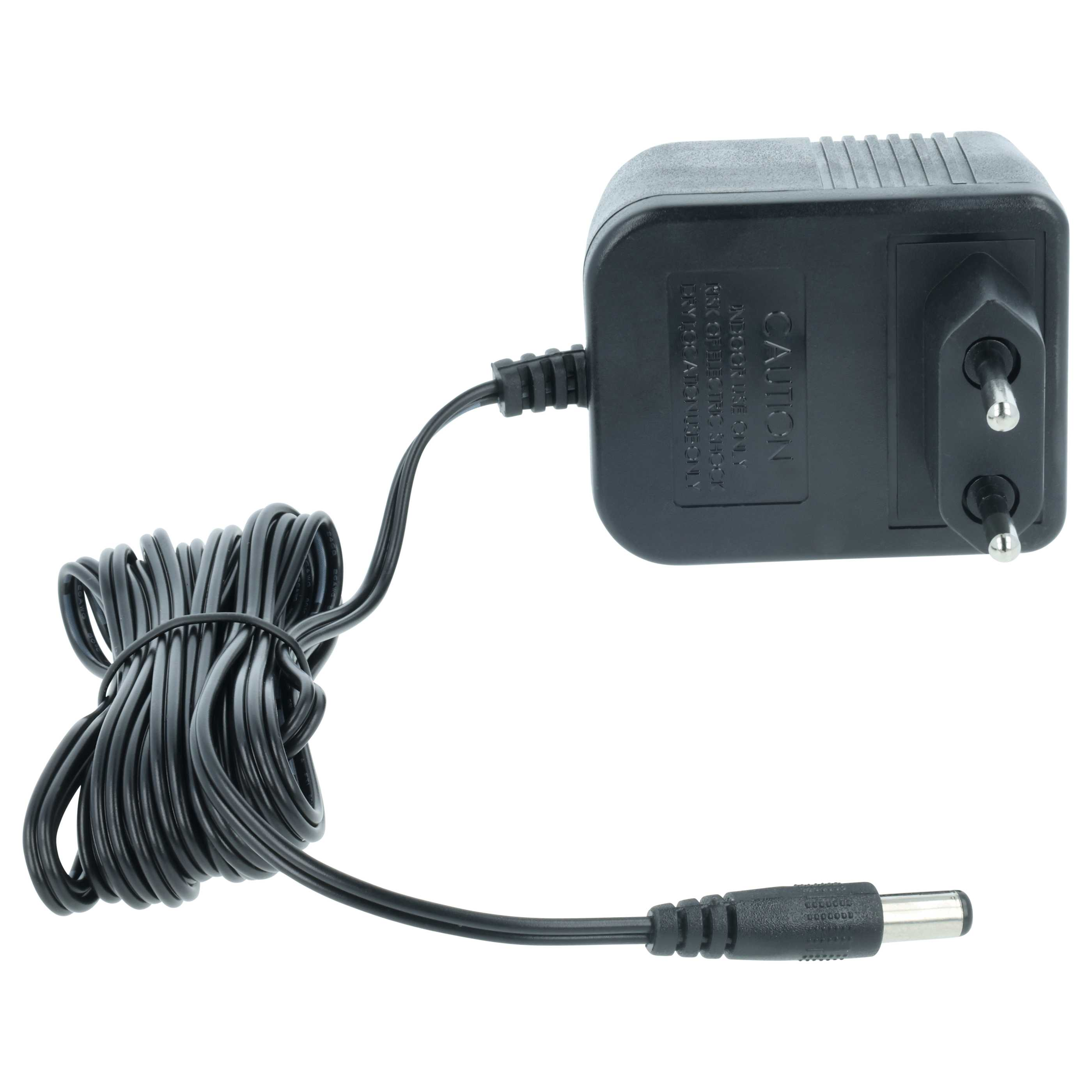 Schwarzes Netzteil mit Kabel und Stecker.