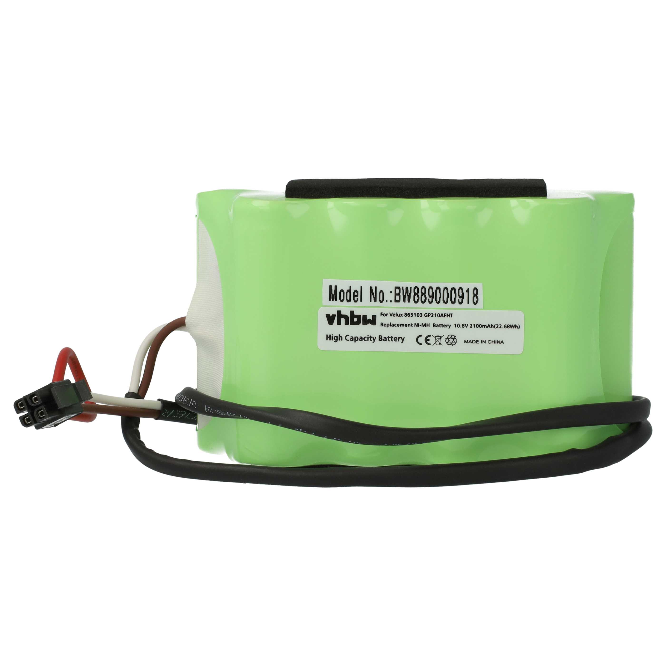 Grüne Ni-MH-Batterie mit Kabeln und Stecker, Modell BW889000918.