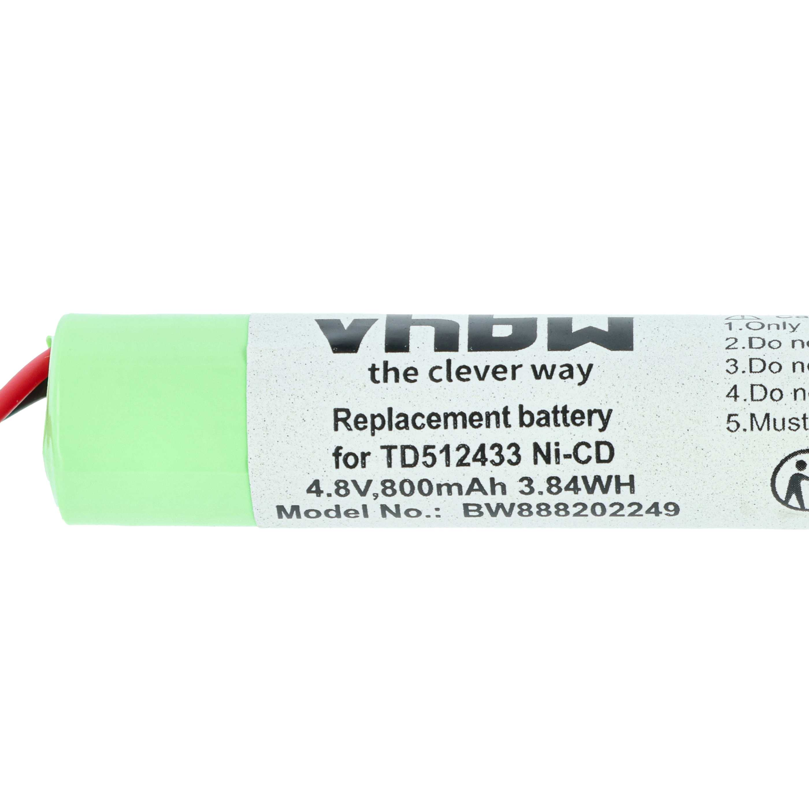 Grüne Ni-CD-Batterie 4.8V 800mAh, Modell BW888202249.