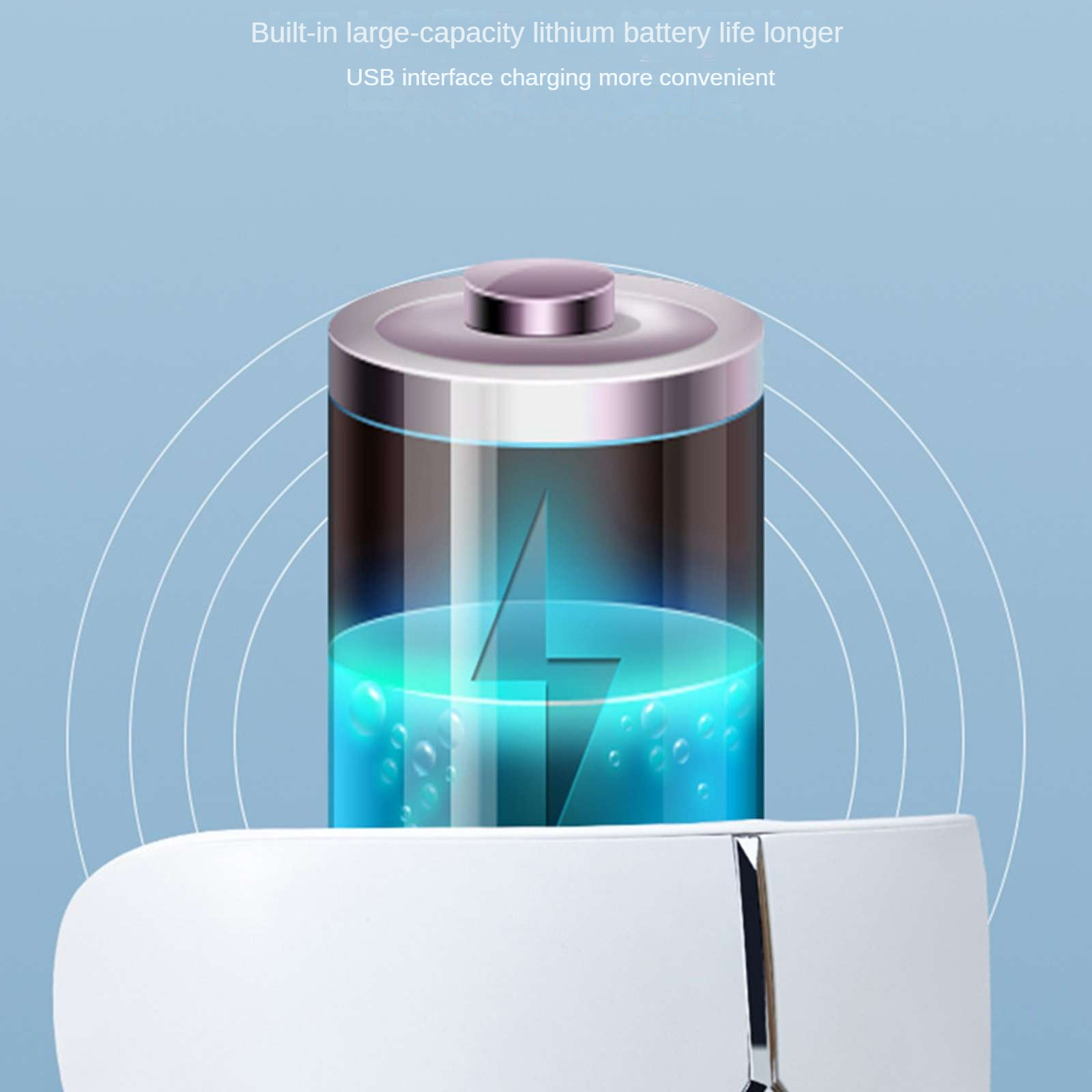 Eine stilisierte Batterie mit einem Blitzsymbol darin.