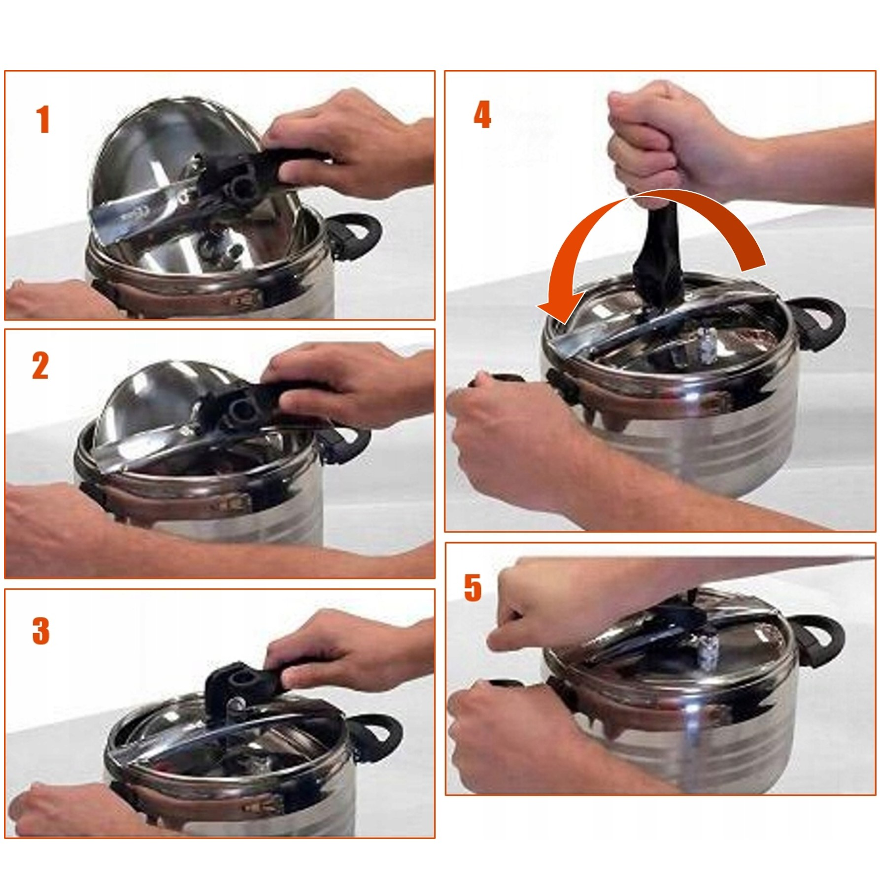 Instrukcja krok po kroku, jak otworzyć szybkowar.