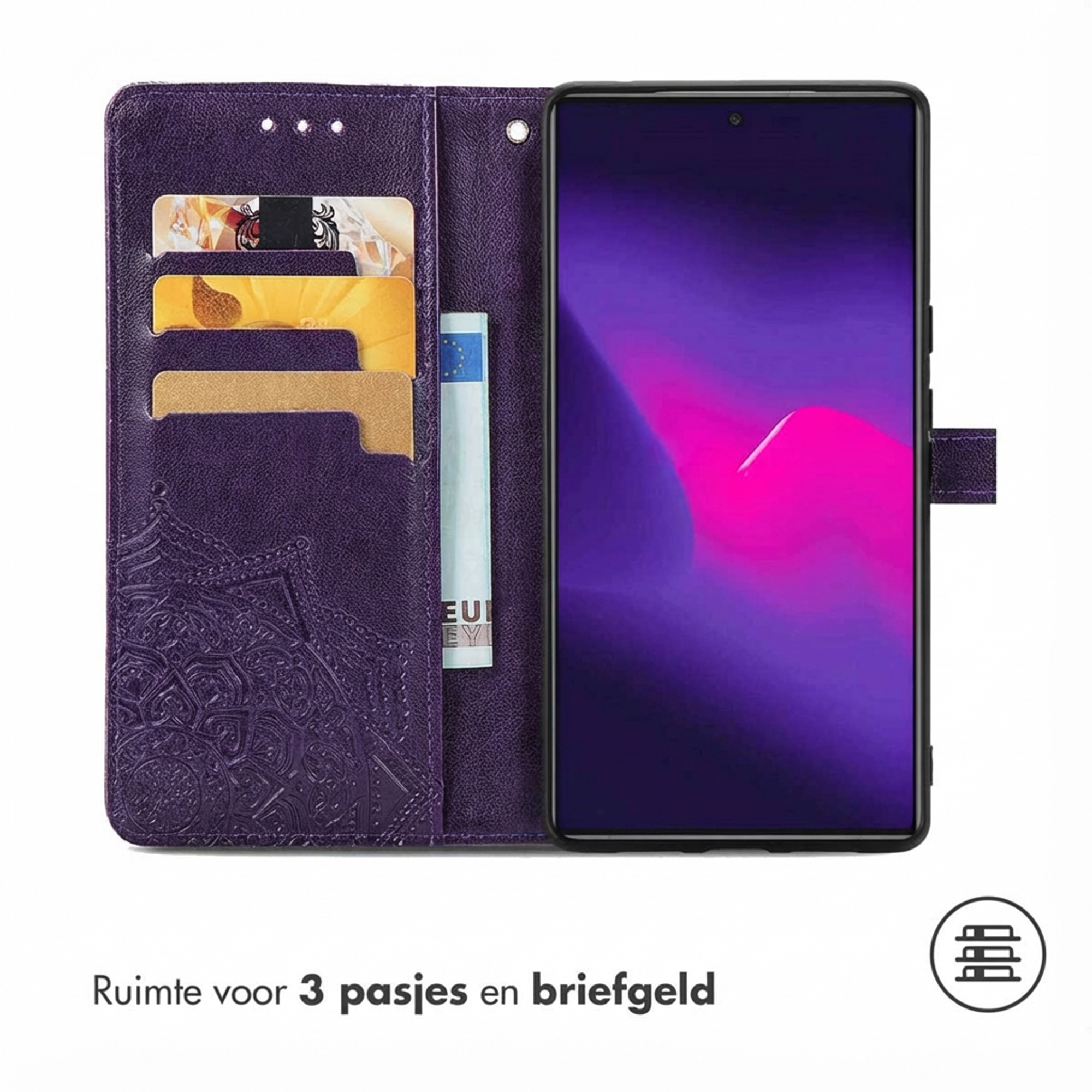 Samsung Galaxy Note 9 - Custodia a portafoglio in pelle con custodia a libro | Stuff Enough.be