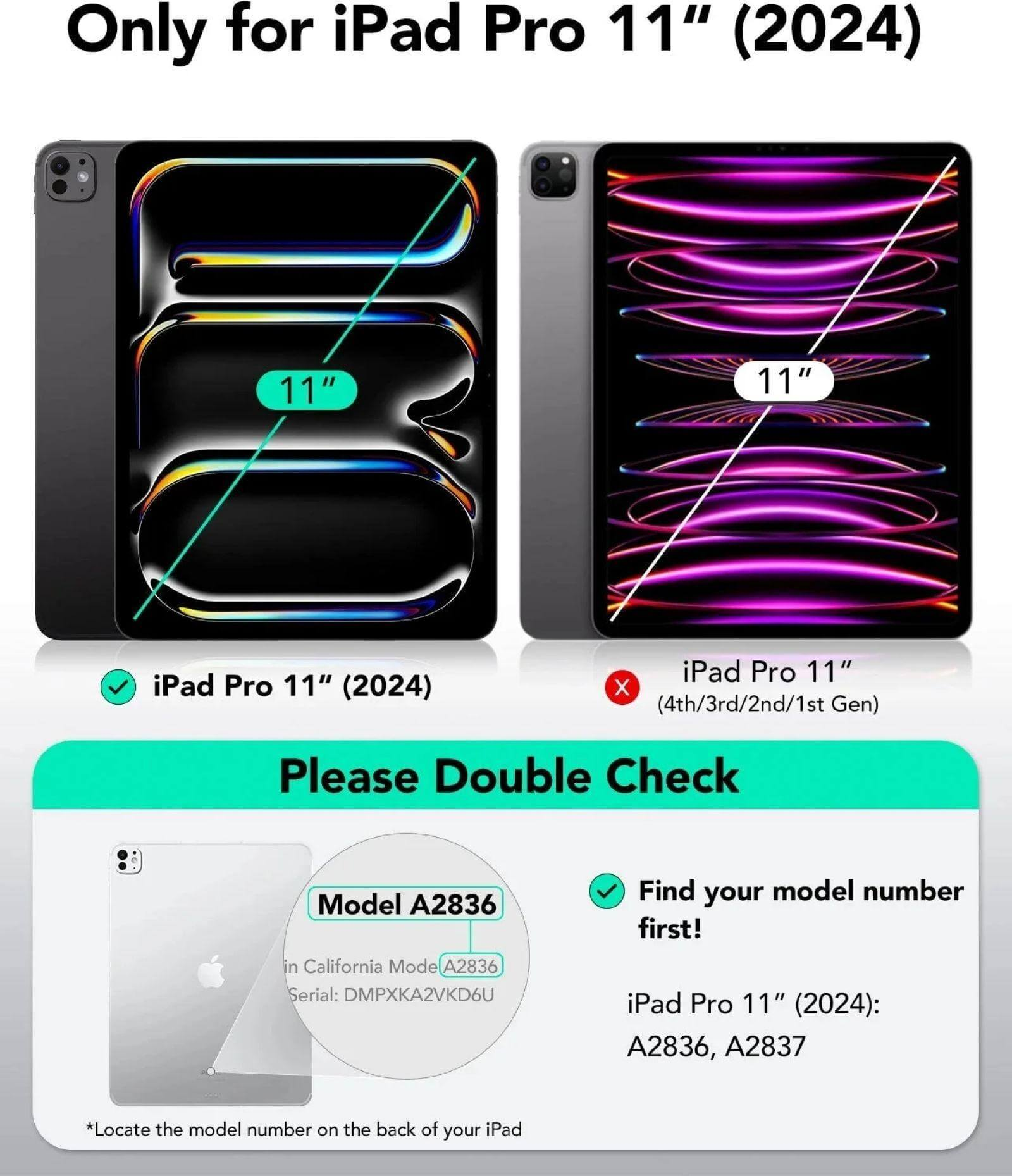 Anleitung zum Überprüfen der iPad-Modellnummer A2836.