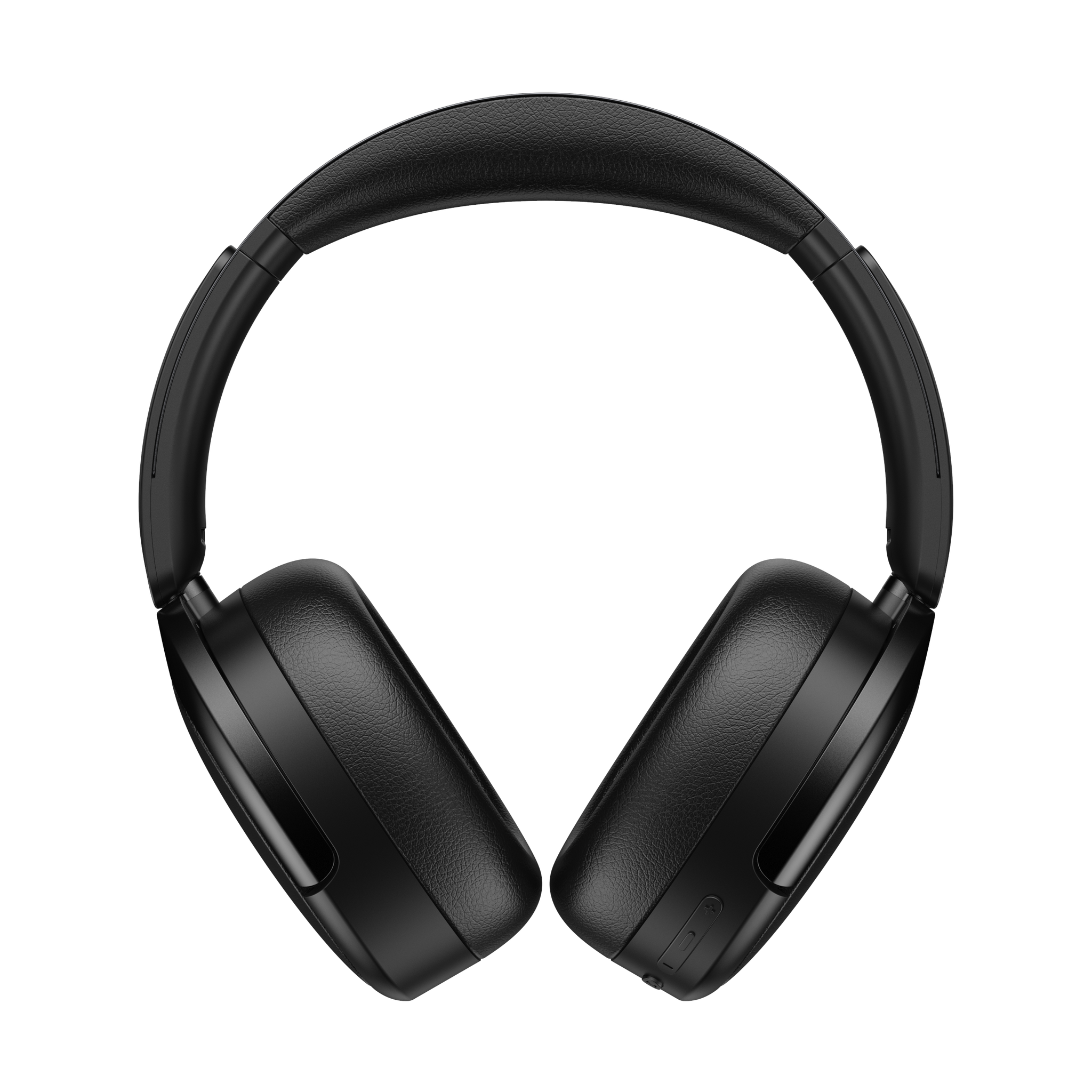 Cuffie nere over-ear con archetto e padiglioni imbottiti.