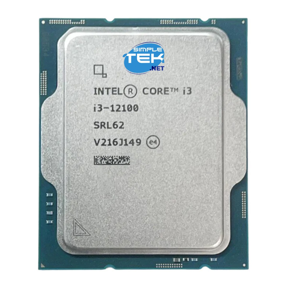 Procesor Intel Core i3-12100 z logo "Simple Tek Net".