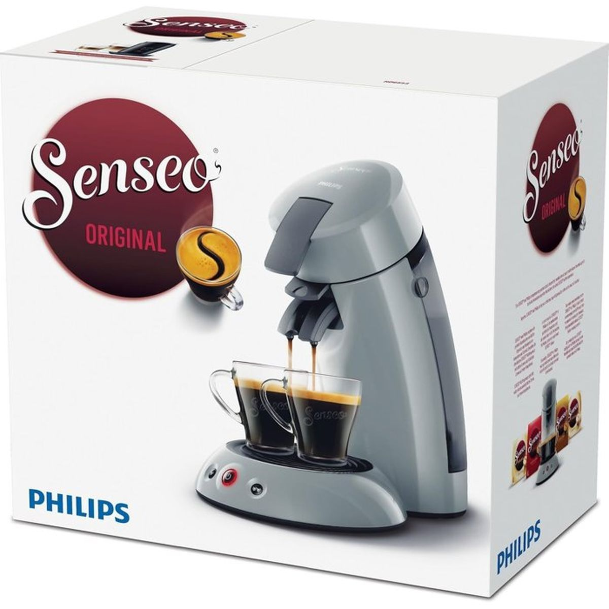 Senseo koffiezetapparaat maakt twee kopjes koffie.