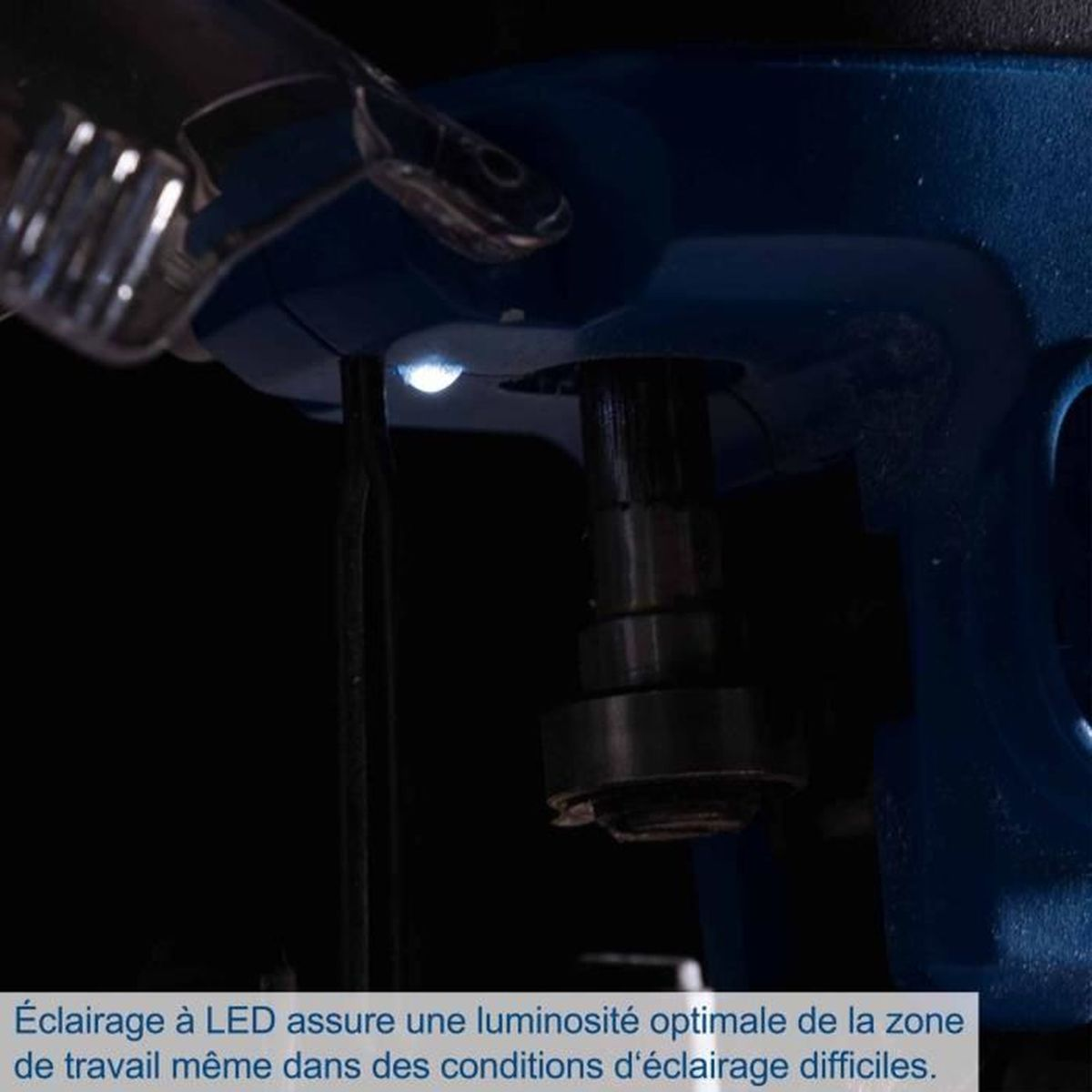 LED-verlichting zorgt voor optimale helderheid van het werkgebied.