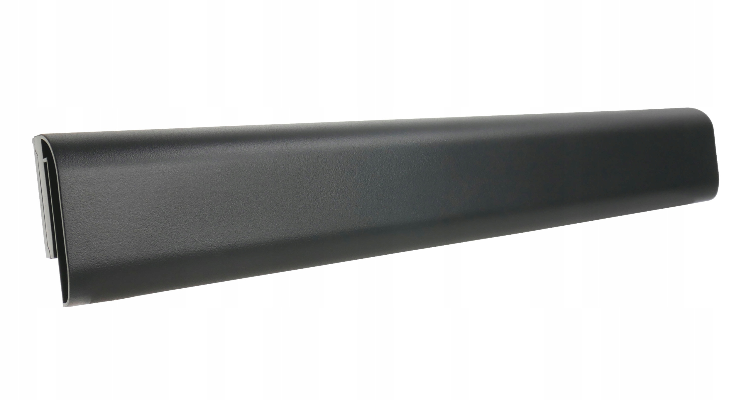 Czarny, prostokątny przedmiot z zaokrąglonymi krawędziami.