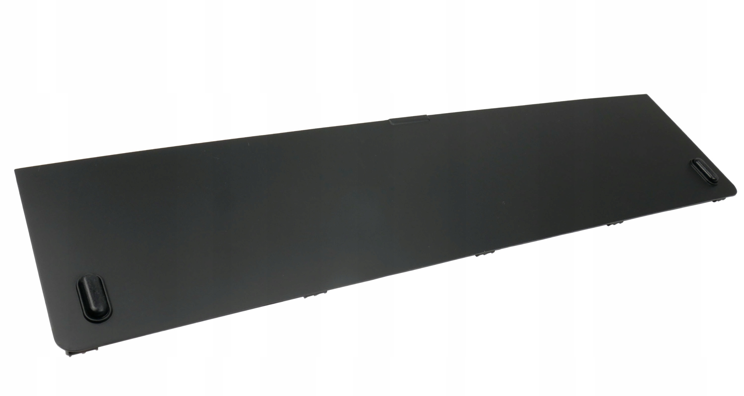 Czarna pokrywa laptopa z dwoma bocznymi punktami mocowania.