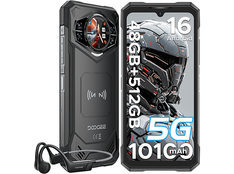 DOOGEE S200 X VIP 5G 48GB 10100mAh 120Hz 100MP WiFi 6 512 GB Grau Dual SIM