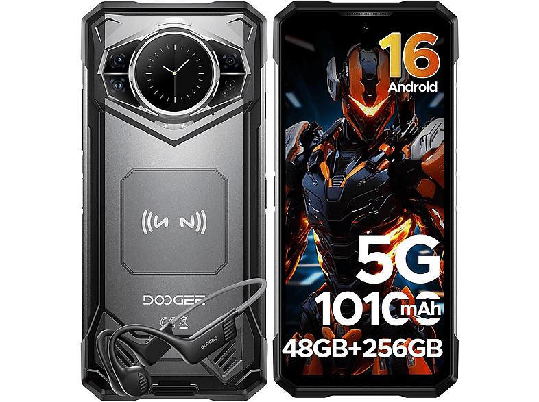 DOOGEE S200 VIP 5G AI 32GB 10100mAh AMOLED 256 GB Grau Dual SIM