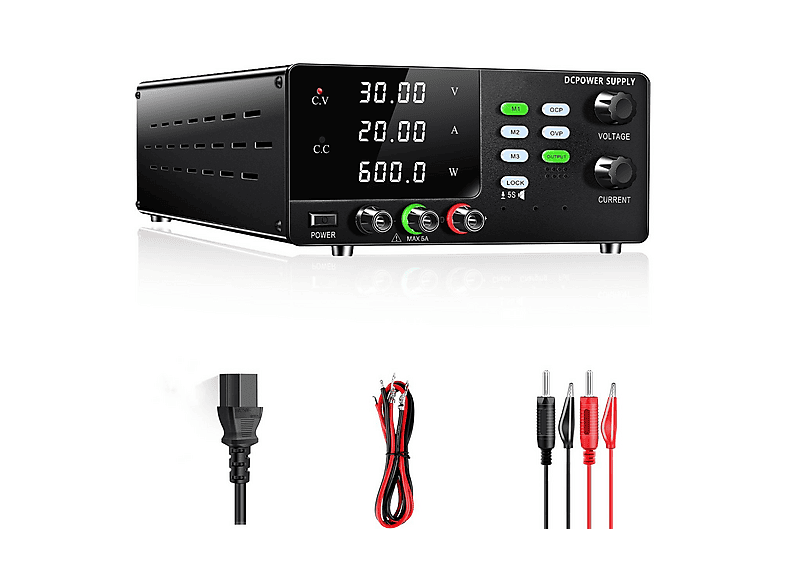 KITTECH 0–20A 600W Konstantspannung/Konstantstrom Power Station