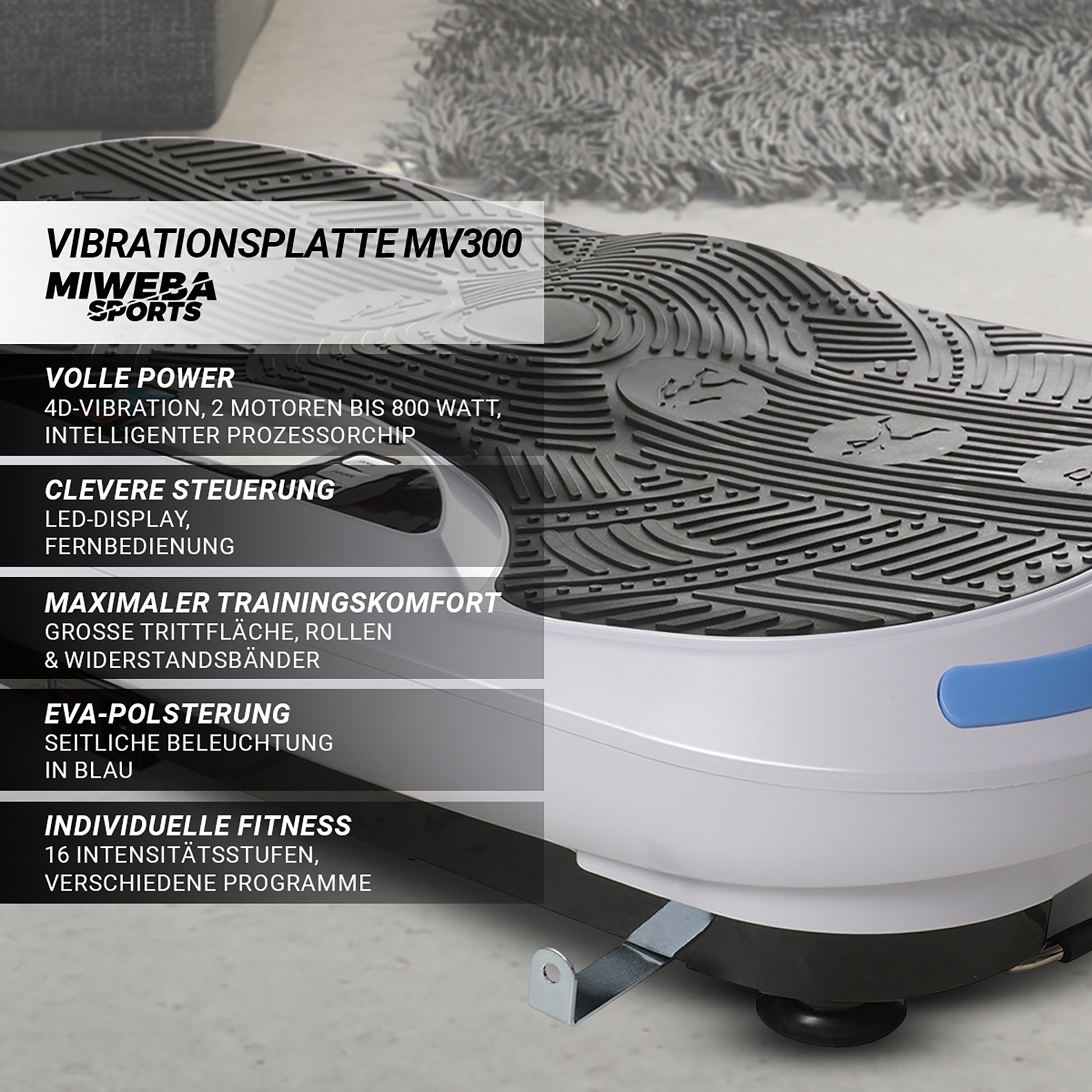 MIWEBA SPORTS MV300 4D | Vibrationsplatte, Schwarz | SATURN