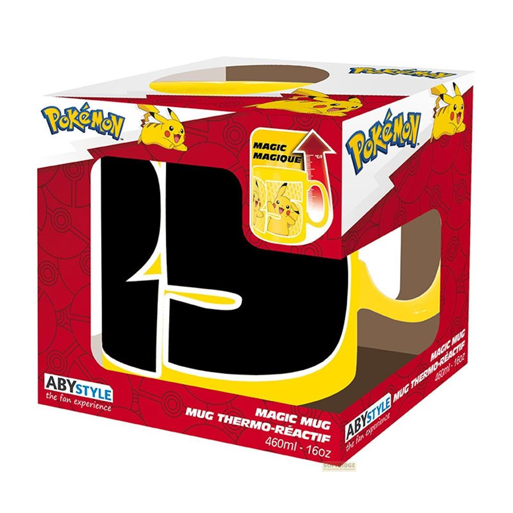 Verpackung für eine Pokémon-Zaubertasse mit Pikachu-Motiv, 460ml.