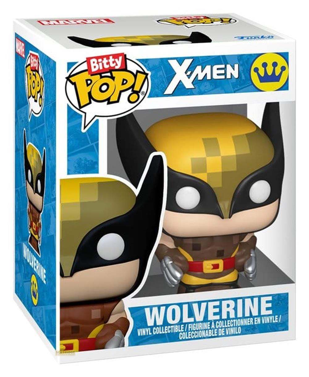 Funko Pop!-Verpackung mit einer Wolverine Vinyl-Sammlerfigur, mit X-Men-Branding.