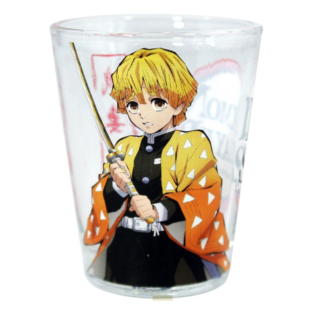 Zenitsu Agatsuma auf einem Glas mit Schwert.