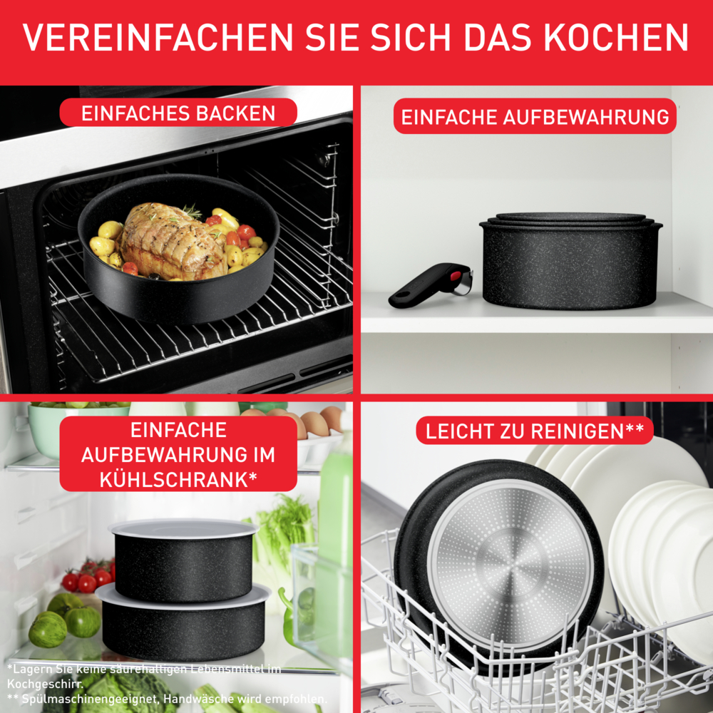 Kochen vereinfachen: Backen, Aufbewahren, Kühlen, Reinigen.