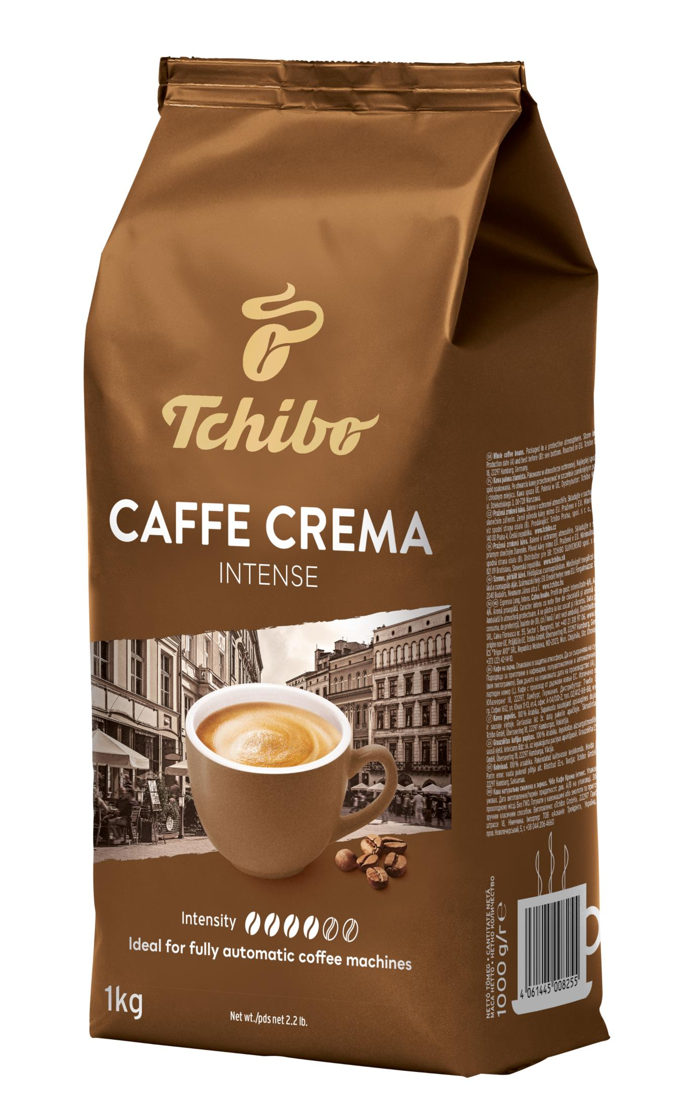 Sacchetto caffè Tchibo Caffè Crema Intense con immagine tazza, 1kg.