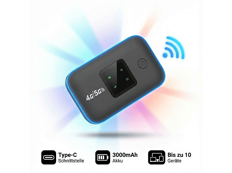 OOKURA Type-C Tragbarer 4G Mobiler WLAN Hotspot Wlan-Router | SATURN