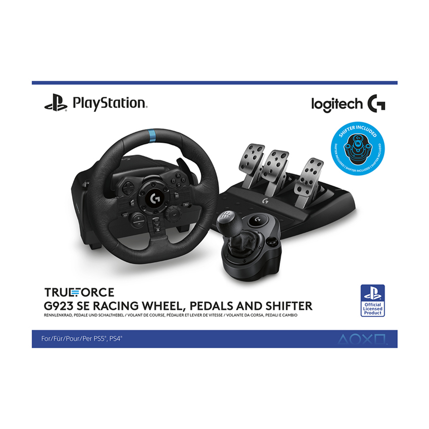 Logitech G Lenkrad, Pedale und Schalthebel für PS5/PS4.
