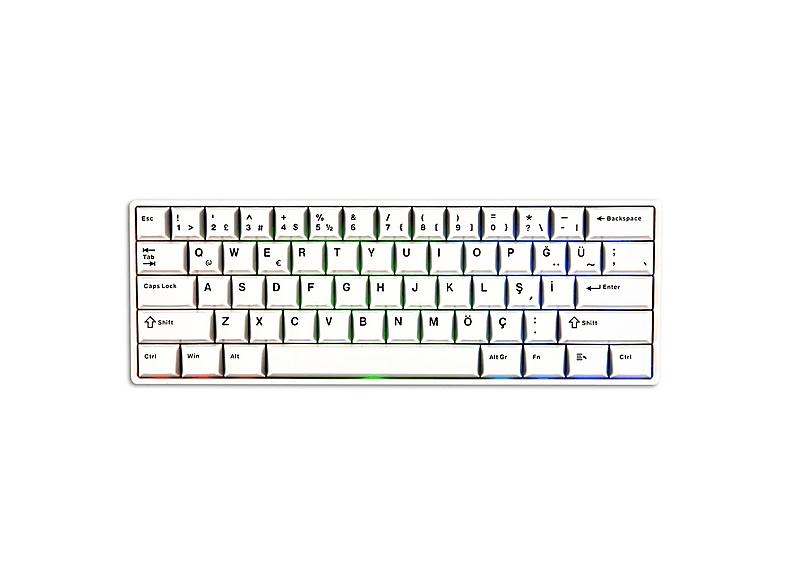 AKKO MONSGEEK FUN60 Max White Hall Effect Glare Manyetik Switch 8K