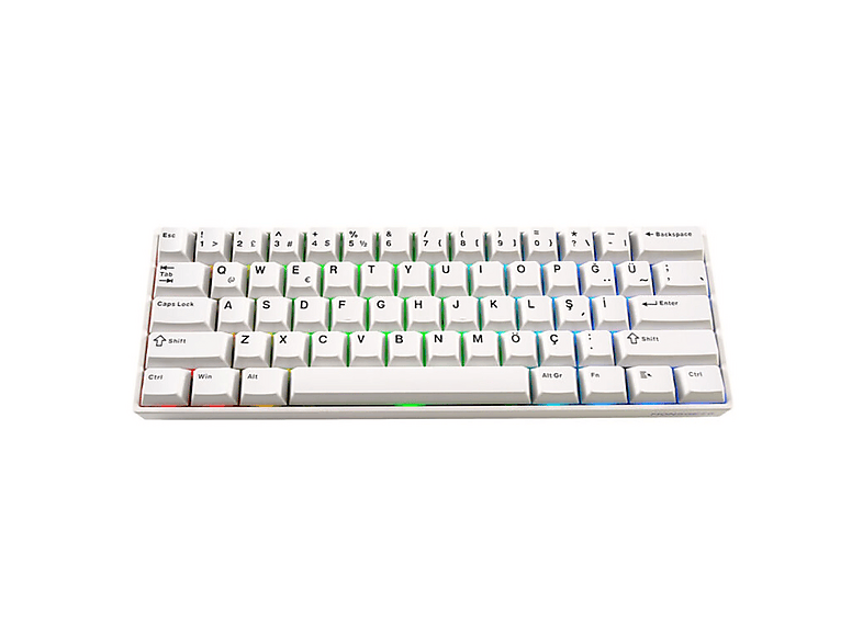 AKKO MONSGEEK FUN60 Max White Hall Effect Glare Manyetik Switch 8K