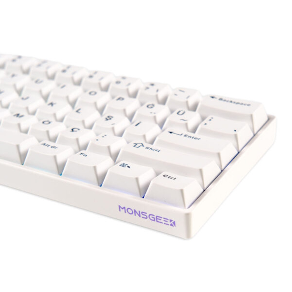 AKKO MONSGEEK FUN60 Max White Hall Effect Glare Manyetik Switch 8K