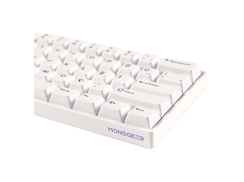 AKKO MONSGEEK FUN60 Max White Hall Effect Glare Manyetik Switch 8K