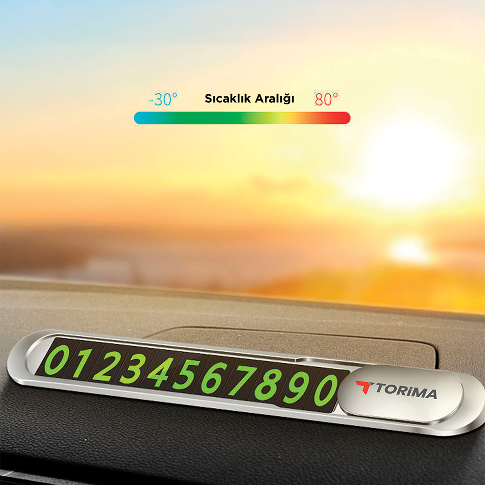 TORIMA JX051 Fosforlu Oto Cam Kartı Araç İçi Telefon Numaratörü