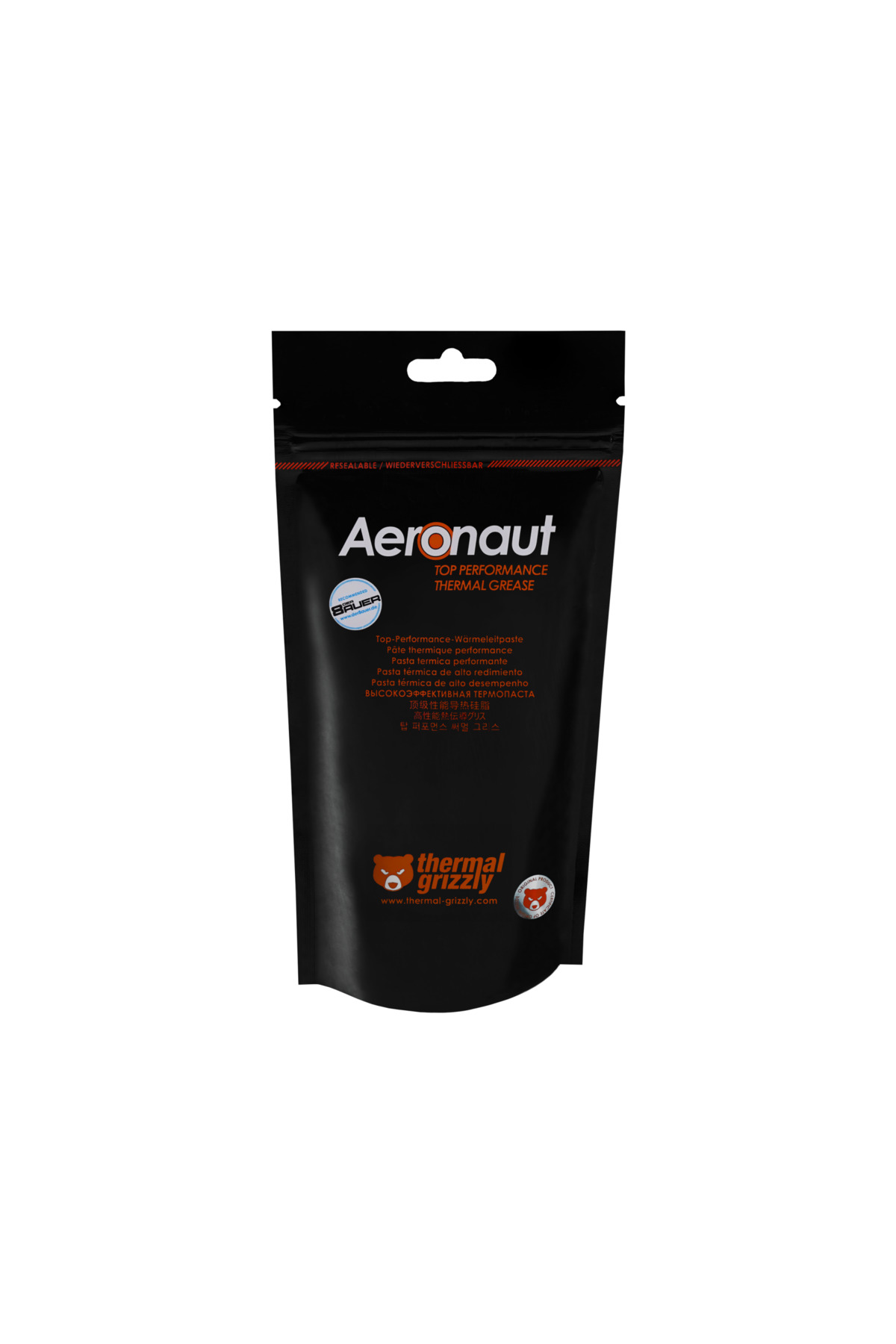 Aeronaut Termal Gresli siyah poşet. Marka adı ortada yer alıyor.