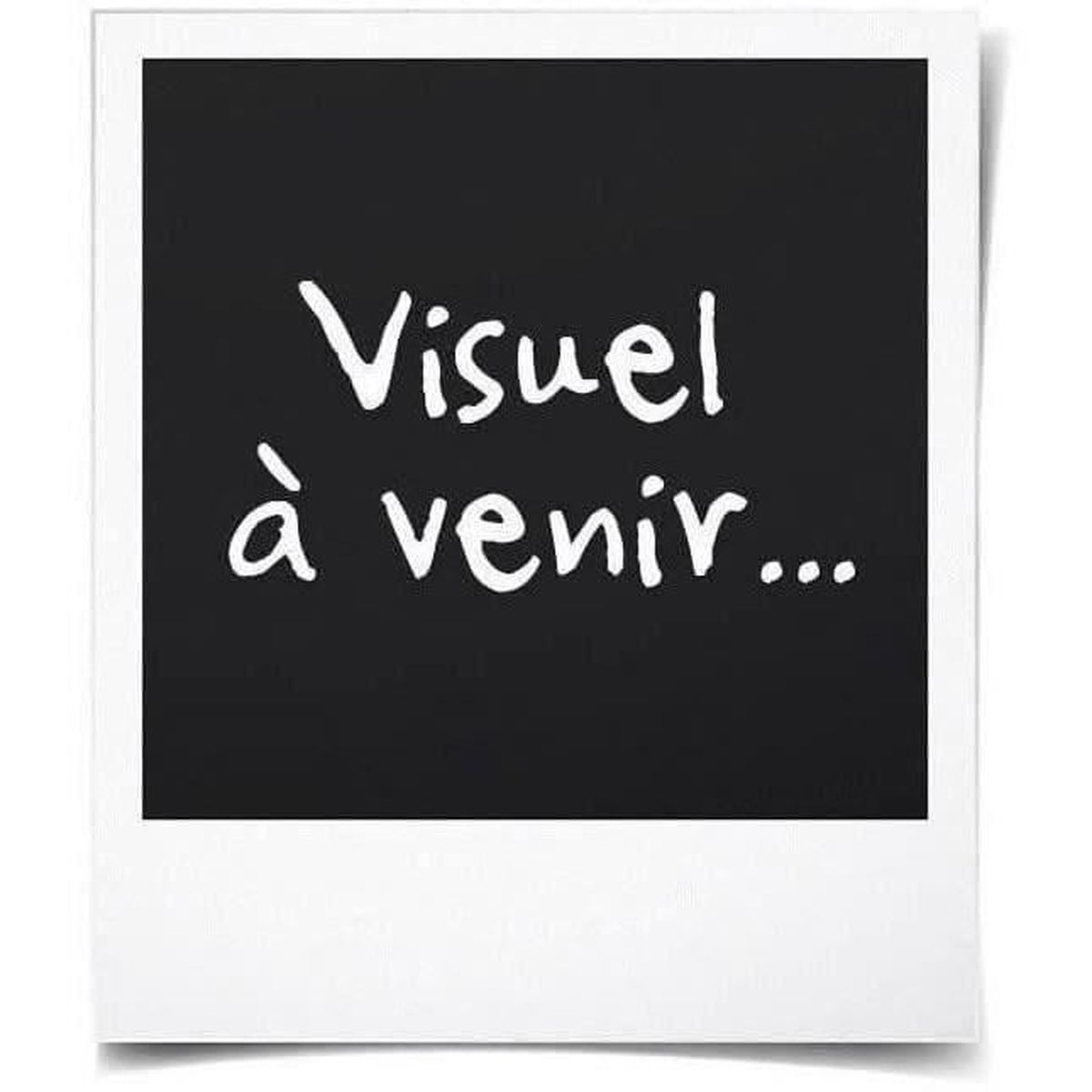 Schwarztafel mit weißer Schrift: "Visuel à venir..."