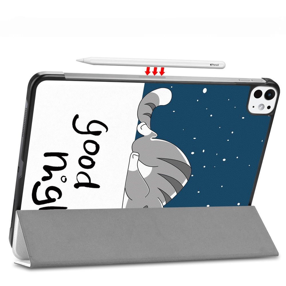 Ein iPad-Case mit einem süßen Katzenmotiv und dem Schriftzug "Good night".