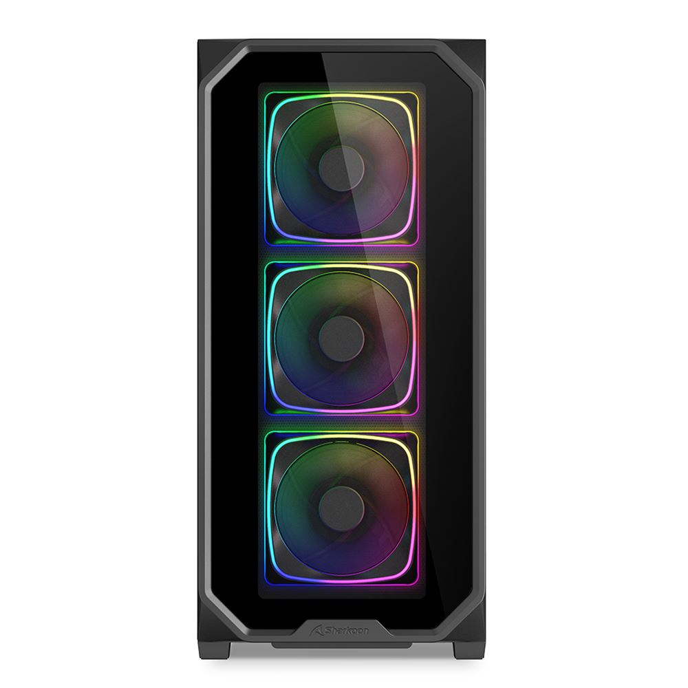 Case PC nero con tre ventole RGB frontali