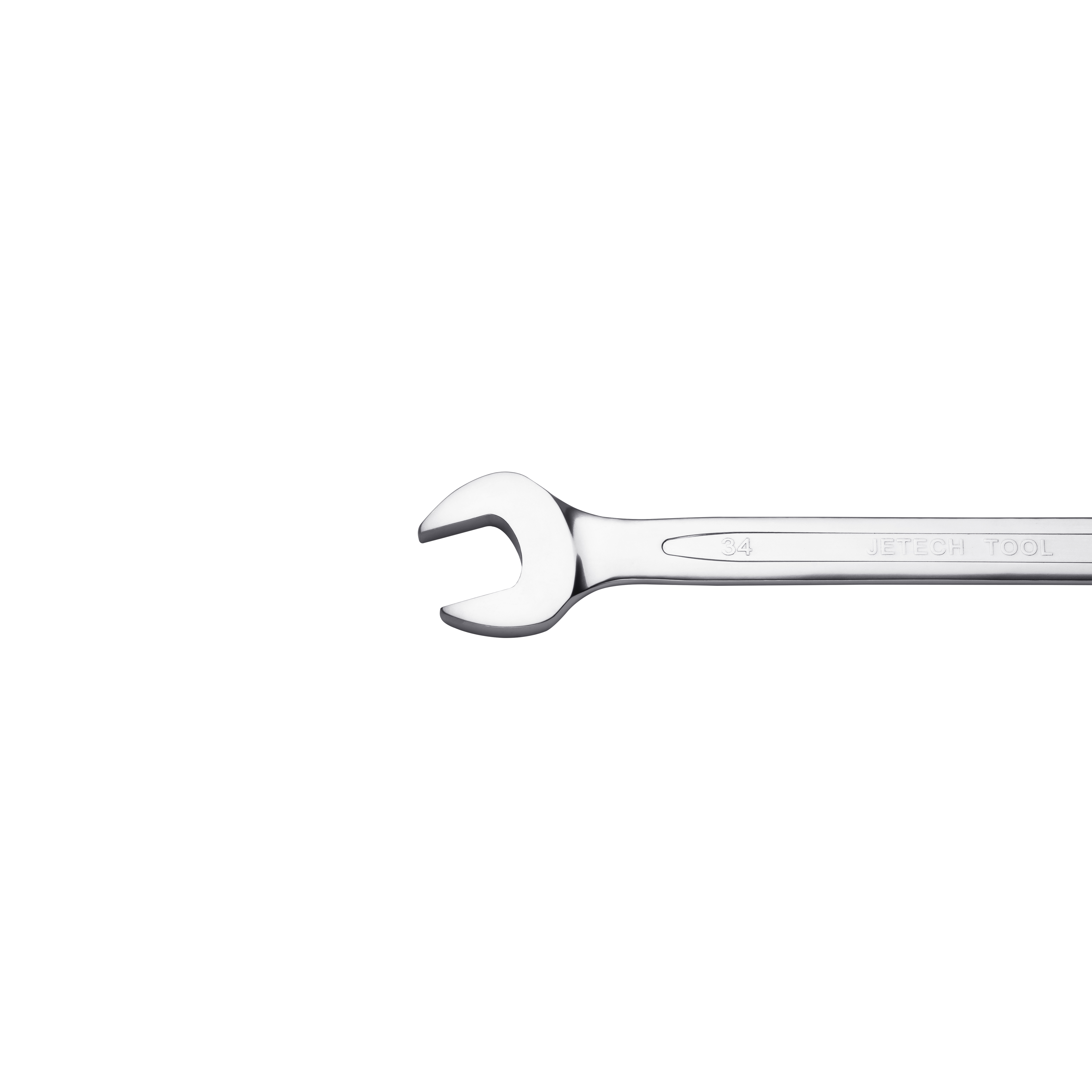 Una chiave inglese argentata con il numero 34 e la scritta JETech TOOL.