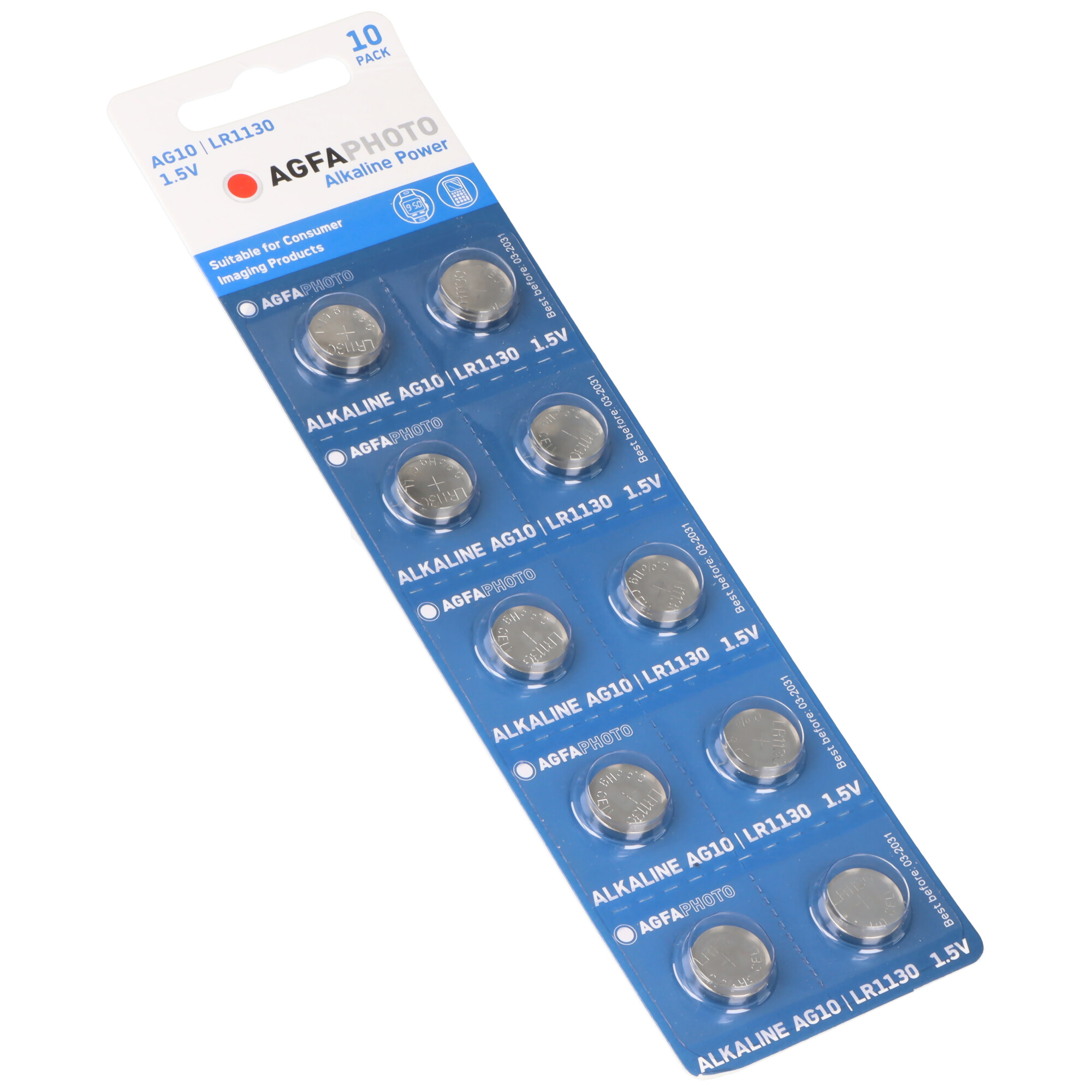 Baterie alkaliczne AGFAPHOTO AG10 LR1130 1.5V, opakowanie 10 szt.