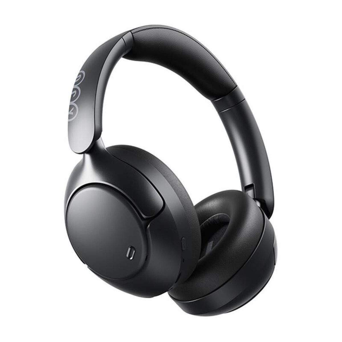 Schwarze Over-Ear-Kopfhörer mit gepolstertem Kopfbügel, auf weißem Hintergrund.