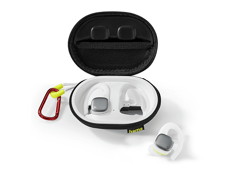 HAMA 184115 SPIRIT ATHLETICS WHITE/YELLOW, Behind-the-ear Bluetooth ...