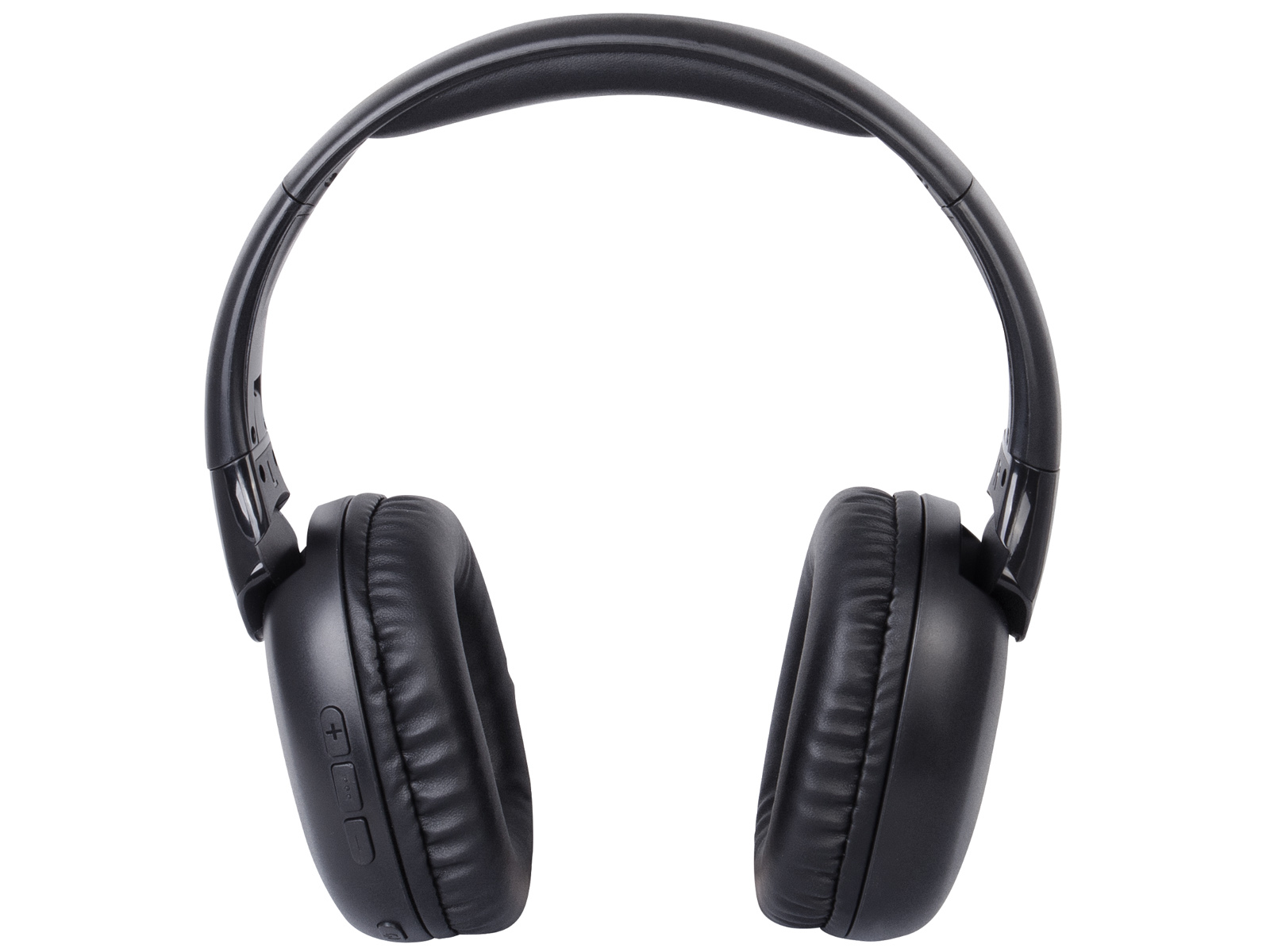 Schwarze Over-Ear-Kopfhörer mit gepolstertem Kopfbügel und Ohrmuscheln.