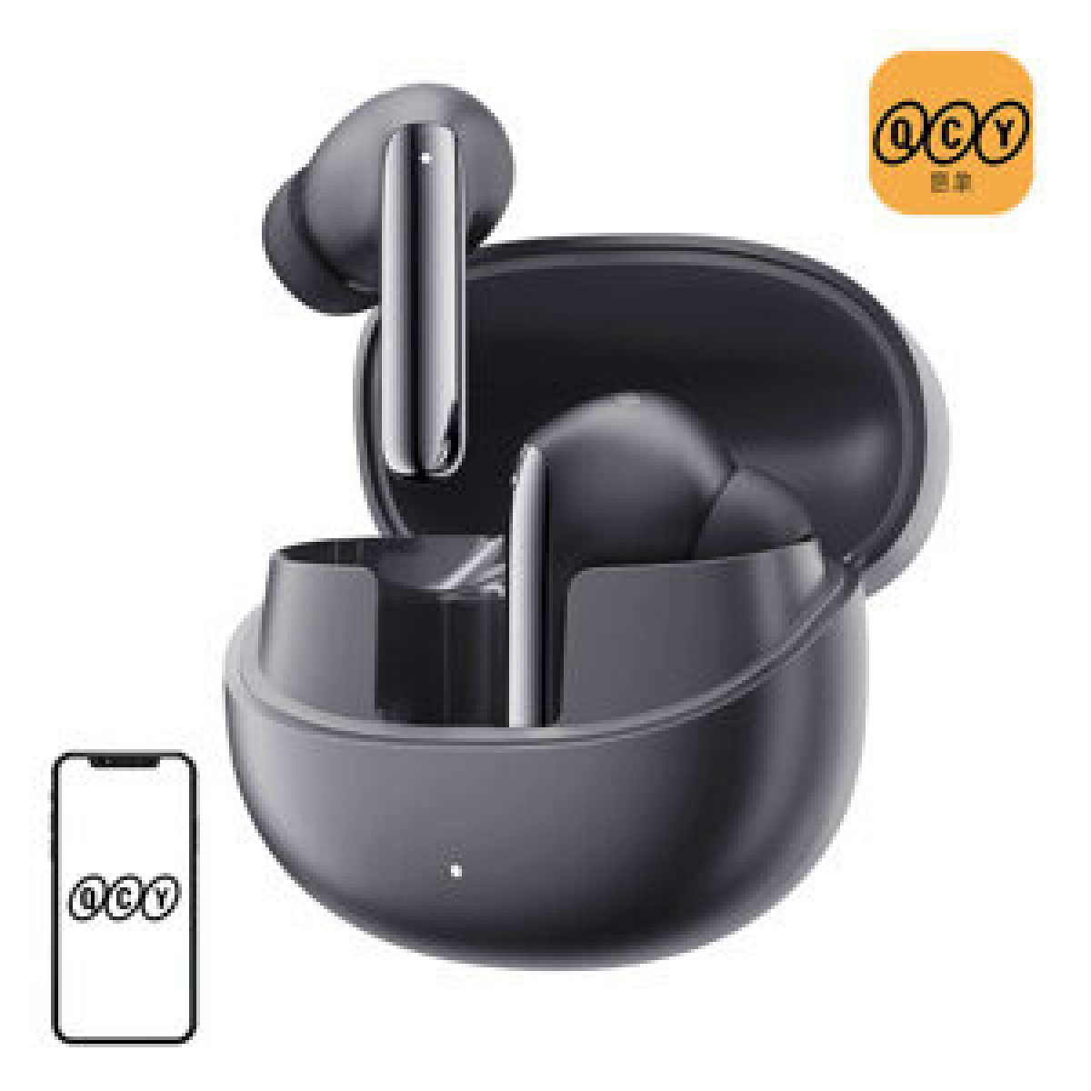 QCY HT08 MeloBuds Pro Hi-Res LDAC Adaptif ANC 6 Mikrofon 5.3 Bluetooth Kulak İçi Kulaklık Siyah