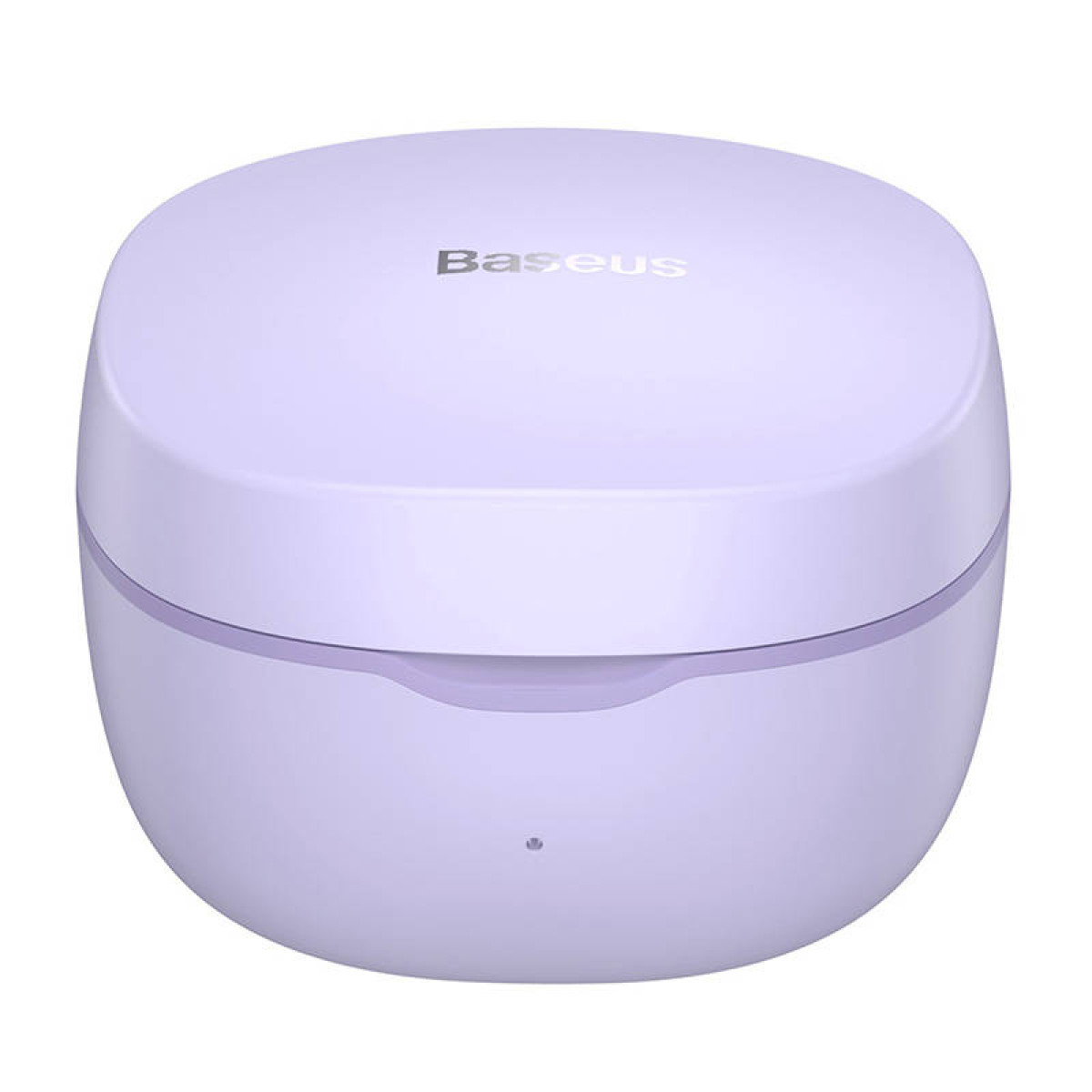 Custodia di ricarica chiusa, color lavanda, con logo Baseus.