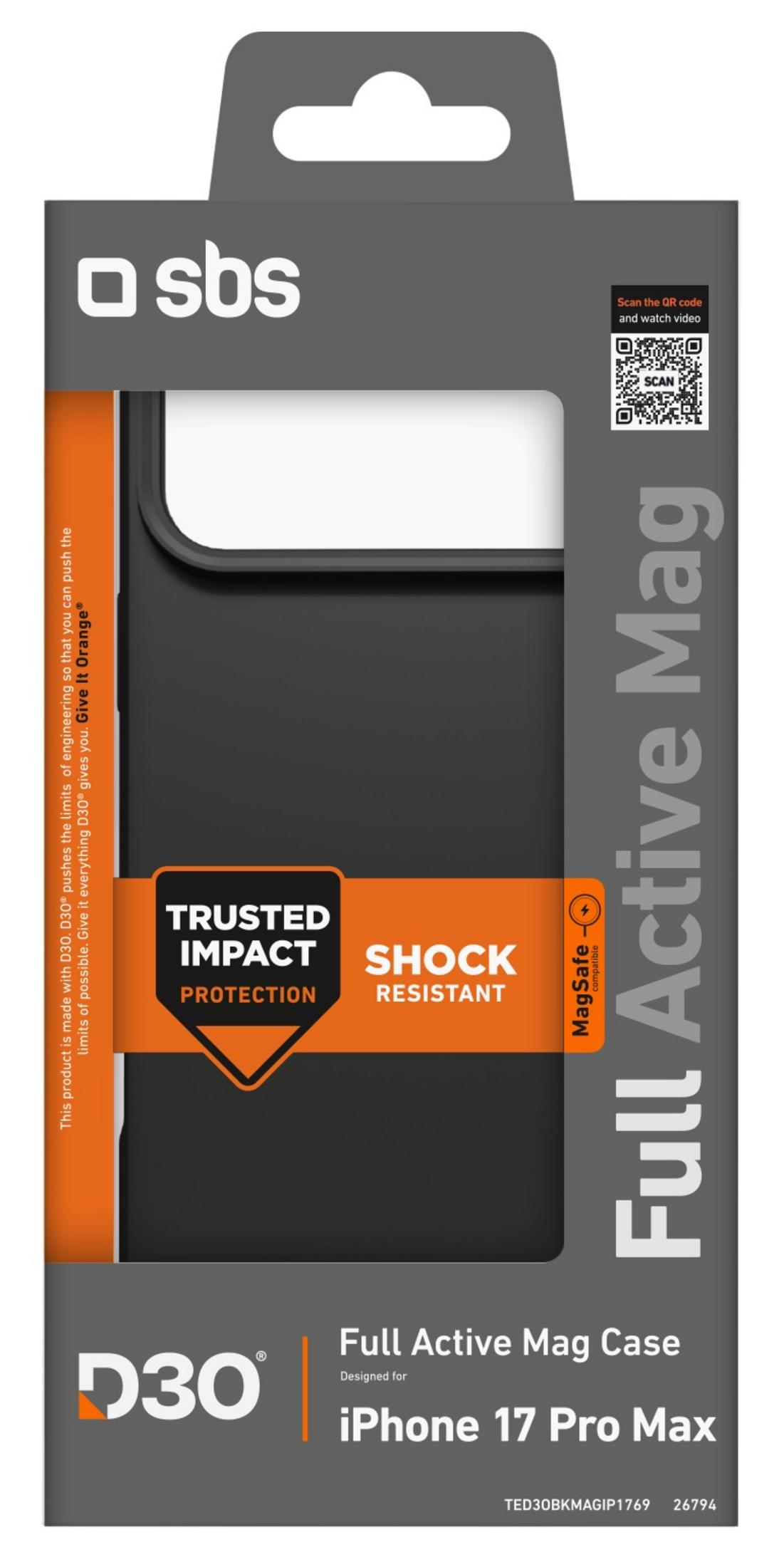 Opakowanie etui SBS Full Active Mag do iPhone 17 Pro Max z D30.