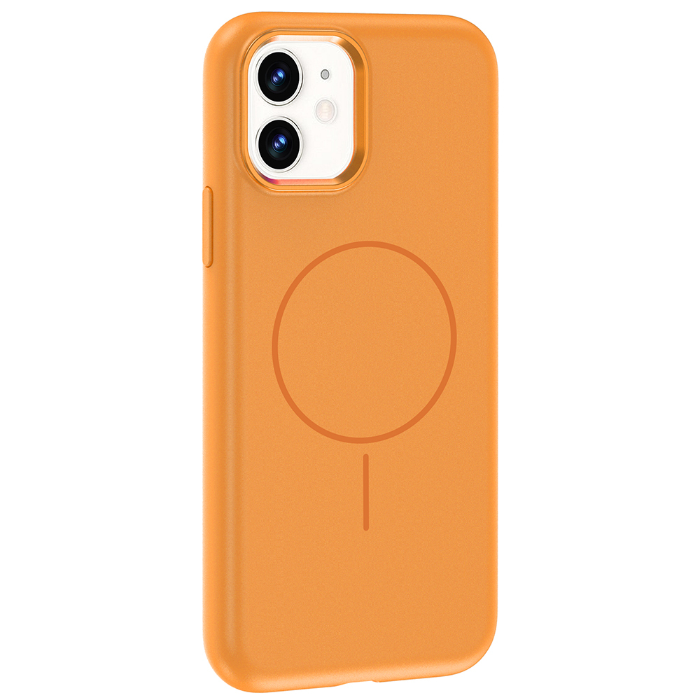 GPACK iPhone 11 Uyumlu Edi Silikon M-Safe Şarj Özellikli Telefon Kılıfı Turuncu