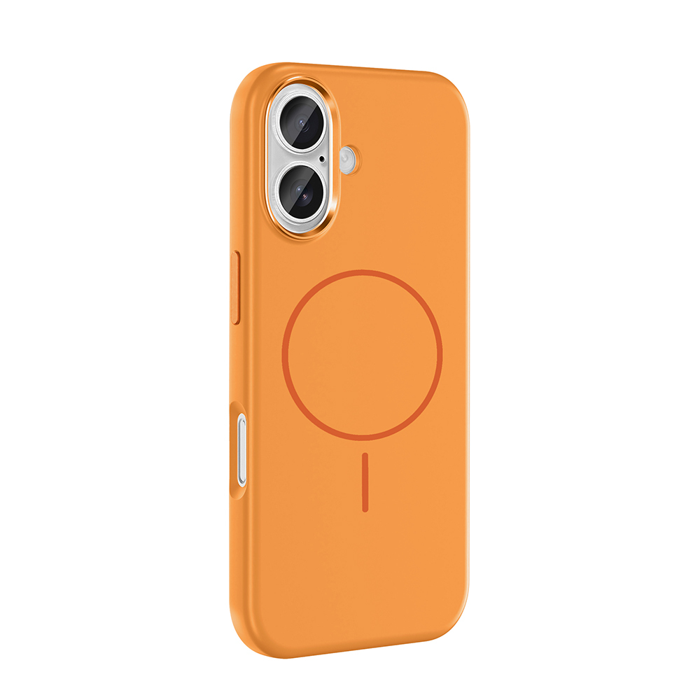 GPACK iPhone 16 Uyumlu Edi Silikon M-Safe Şarj Özellikli Telefon Kılıfı Turuncu