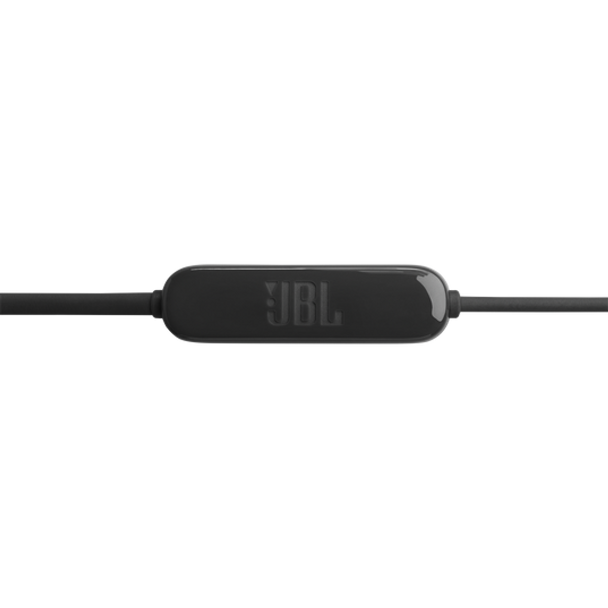 Controlador de audífonos JBL negro con logo grabado.