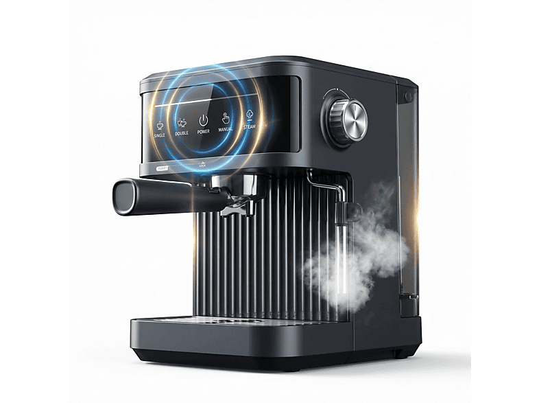DEBUY 20 Bar PID 1,8L Touch Espressomaschine Schwarz